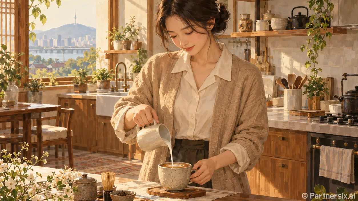 집에서 고소한 호지차라떼 만드는 방법
