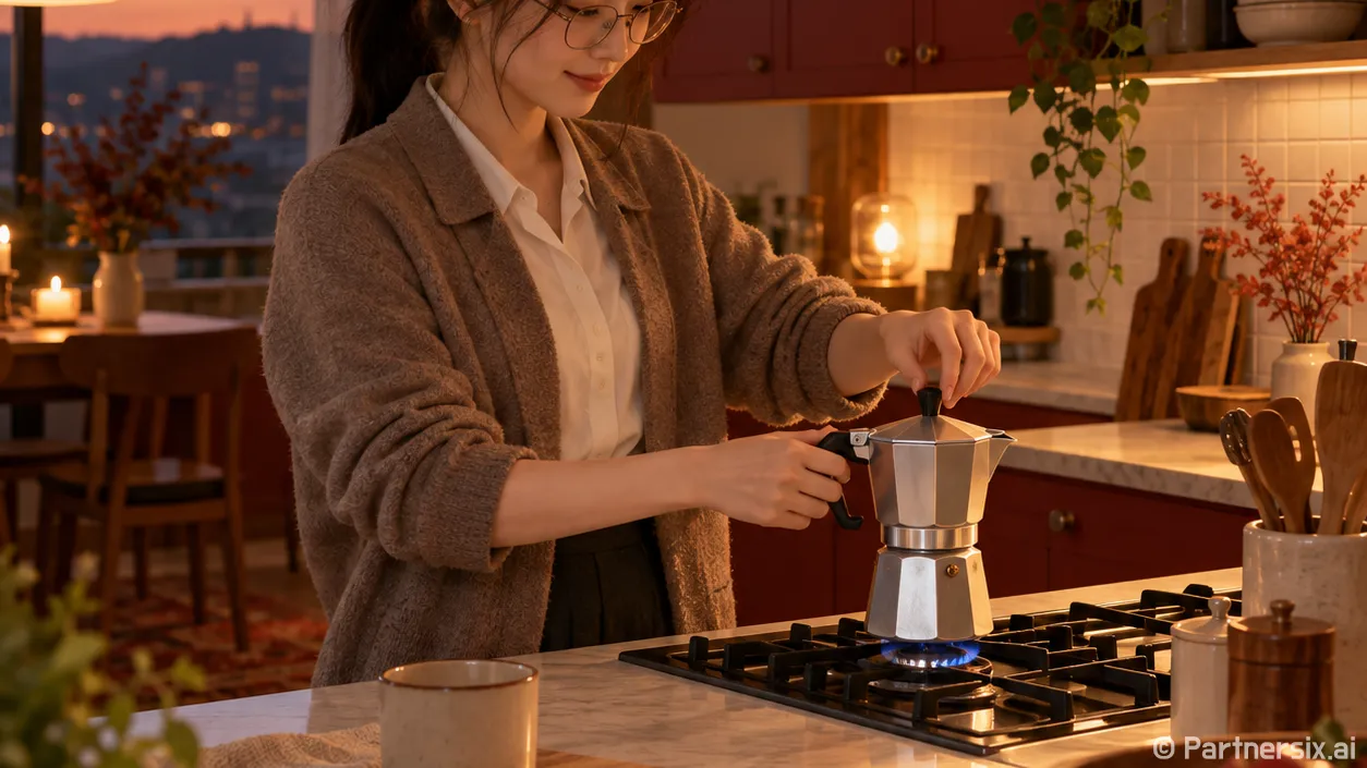 모카포트 2컵으로 진하고 부드럽게 내리는 방법