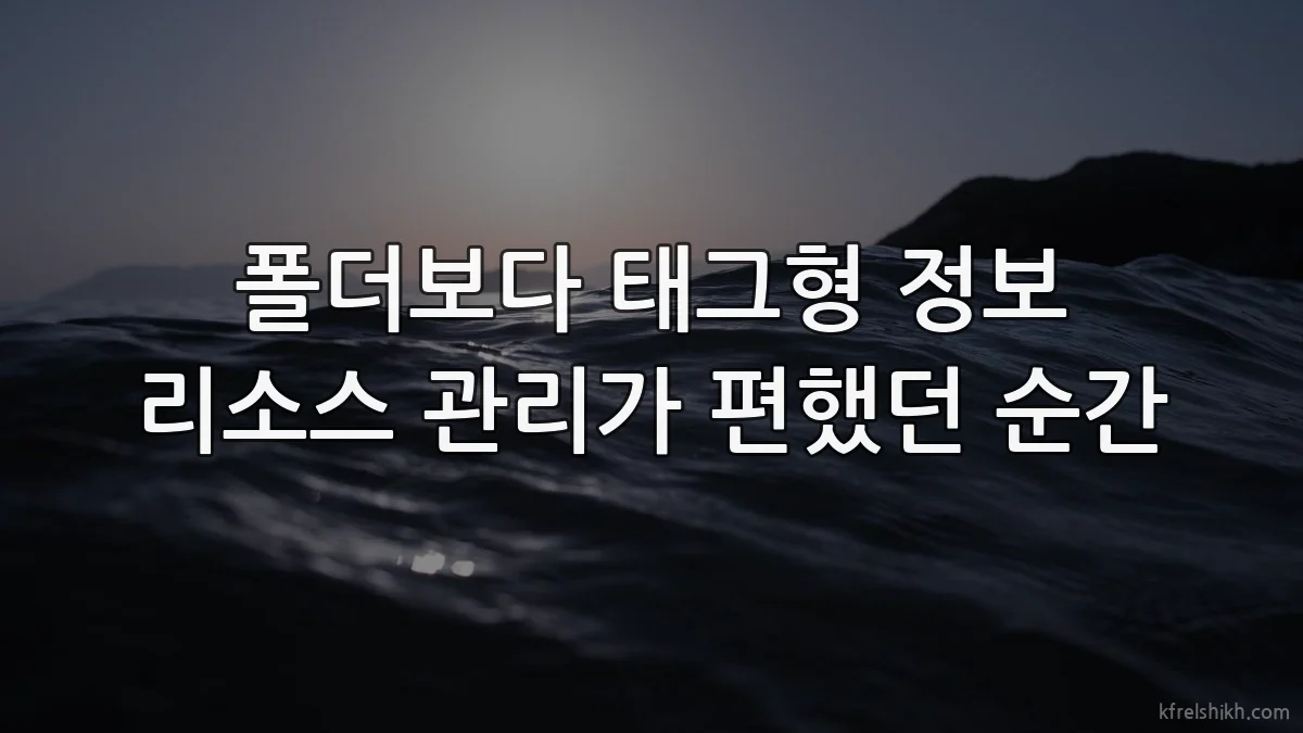 폴더보다 태그형 정보 리소스 관리가 편했던 순간