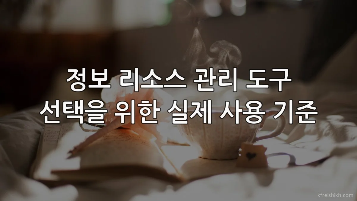 정보 리소스 관리 도구 선택을 위한 실제 사용 기준