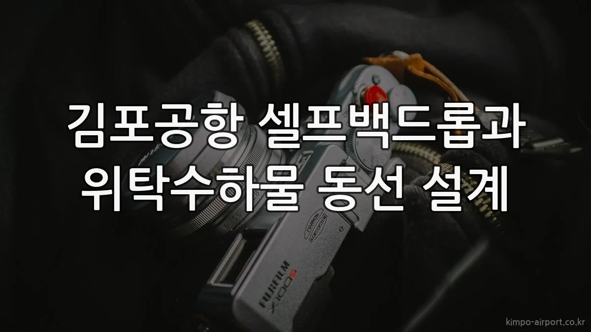 김포공항 셀프백드롭과 위탁수하물 동선 설계