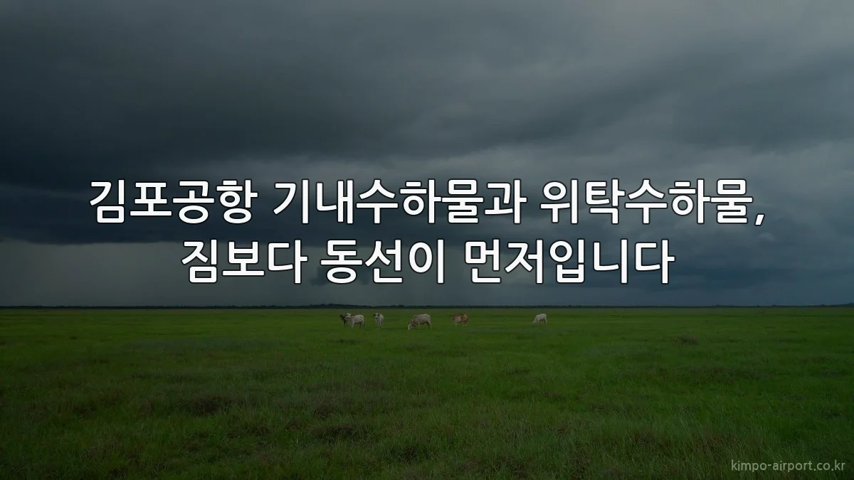 김포공항 기내수하물과 위탁수하물, 짐보다 동선이 먼저입니다