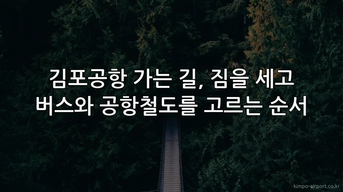 김포공항 가는 길, 짐을 세고 버스와 공항철도를 고르는 순서