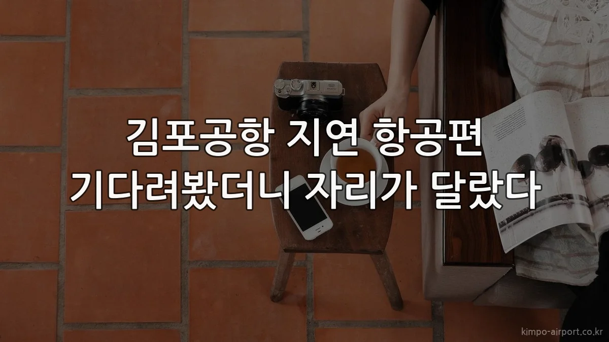 김포공항 지연 항공편 기다려봤더니 자리가 달랐다