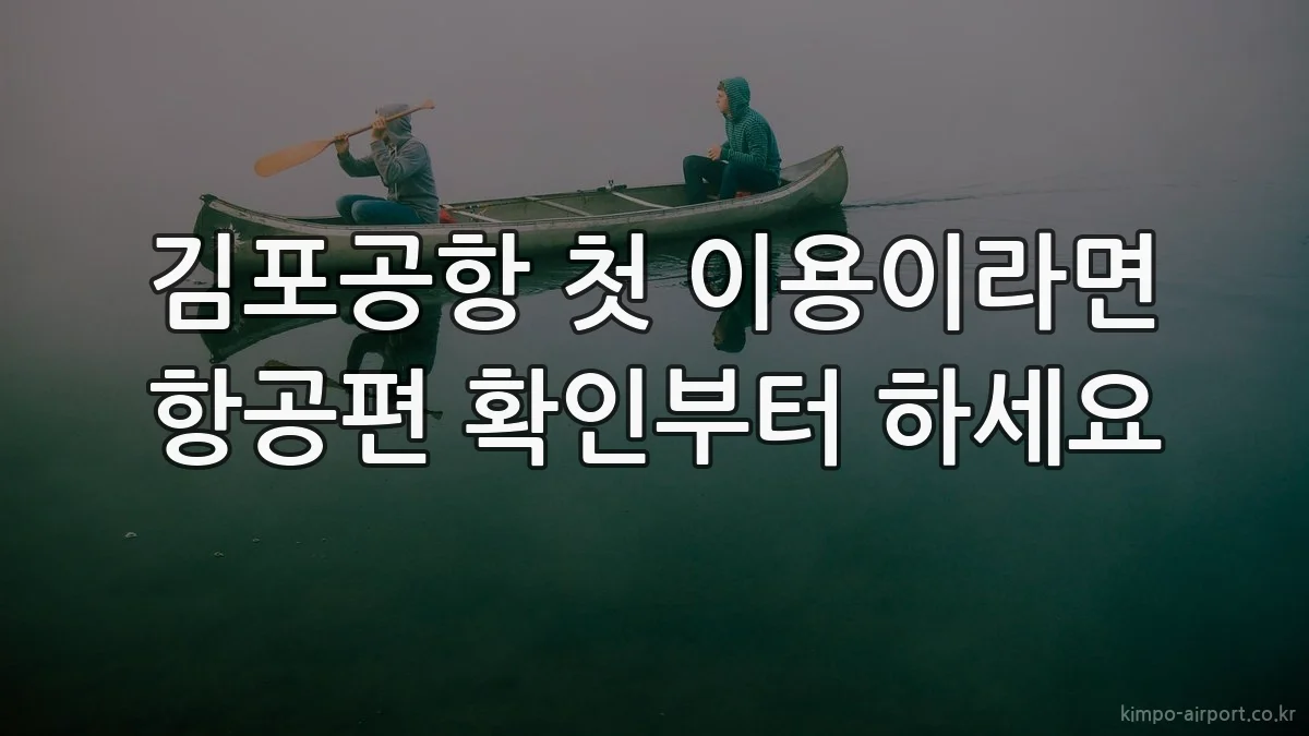 김포공항 첫 이용이라면 항공편 확인부터 하세요