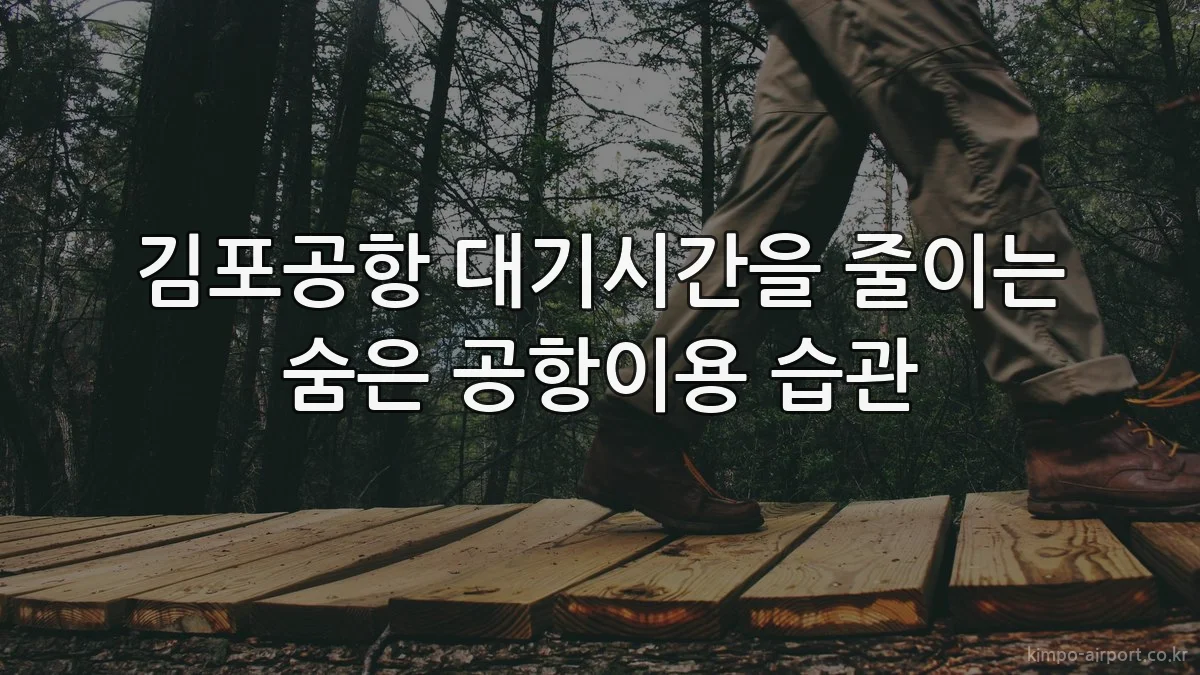 김포공항 대기시간을 줄이는 숨은 공항이용 습관