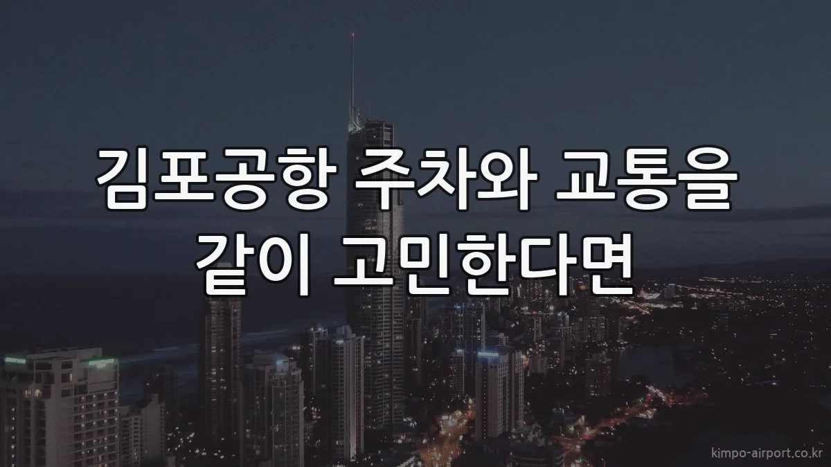 김포공항 주차와 교통을 같이 고민한다면