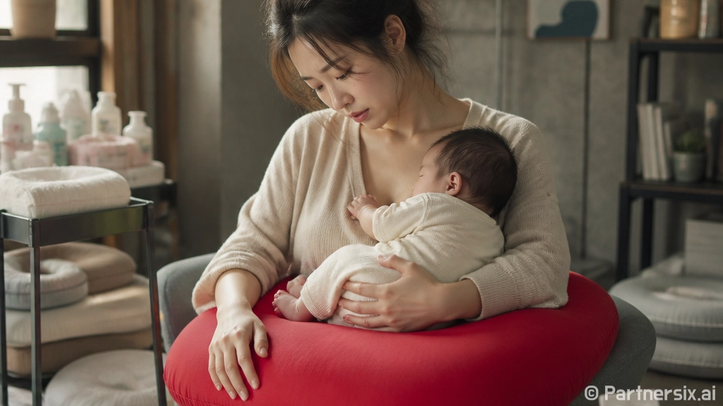 모유수유 자세 잡는…