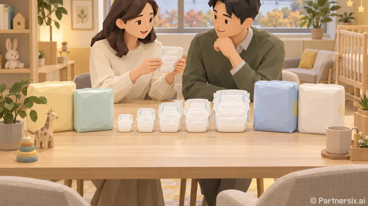 기저귀 사이즈 비교…