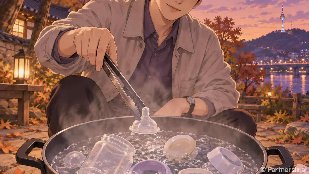더블하트 젖병 소독…