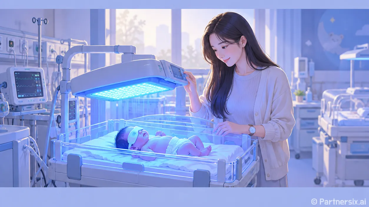 신생아 황달 광선치료를 앞두고 확인하는 방법