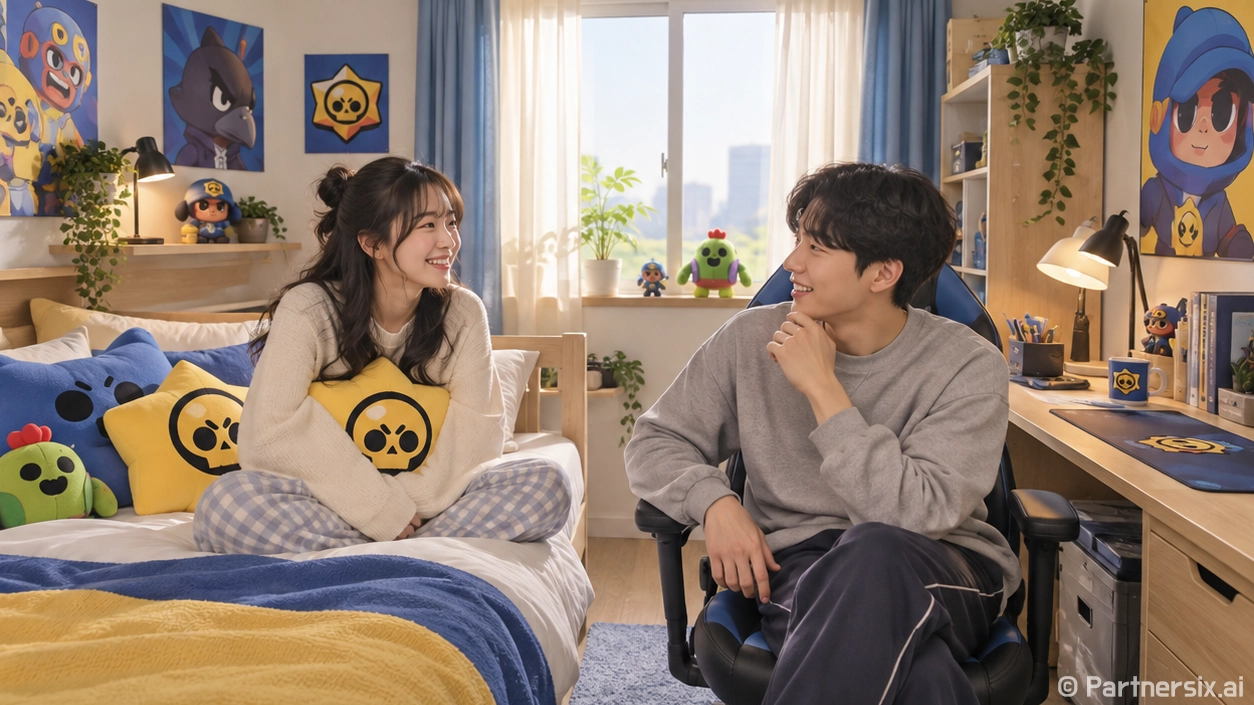 브롤스타즈 침실 꾸미는 방법, 과하지 않게 게임방 분위기 내기