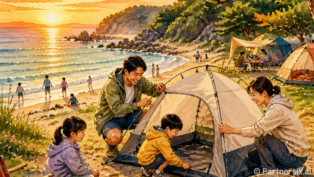 망상오토캠핑장 처음…