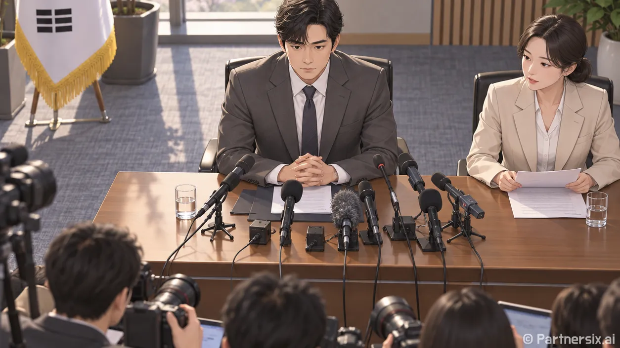 민희진 기자회견 옆…