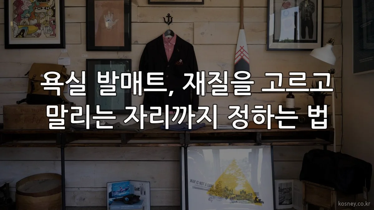 욕실 발매트, 재질을 고르고 말리는 자리까지 정하는 법