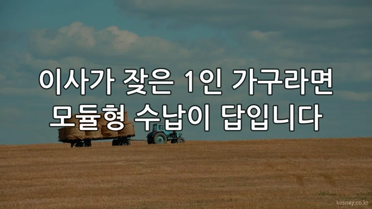 이사가 잦은 1인 가구라면 모듈형 수납이 답입니다