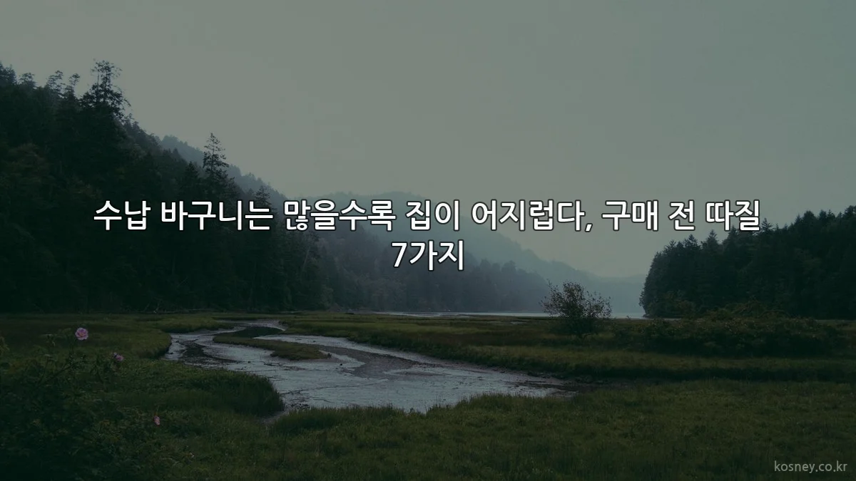 수납 바구니는 많을수록 집이 어지럽다, 구매 전 따질 7가지