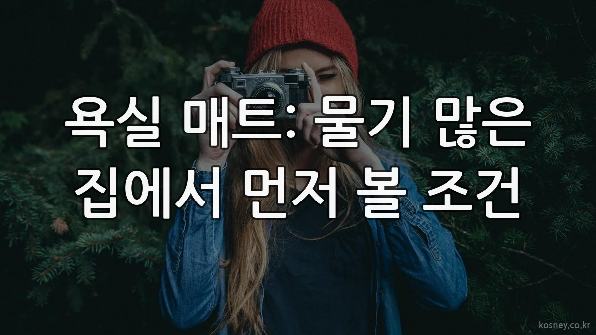 욕실 매트: 물기 많은 집에서 먼저 볼 조건