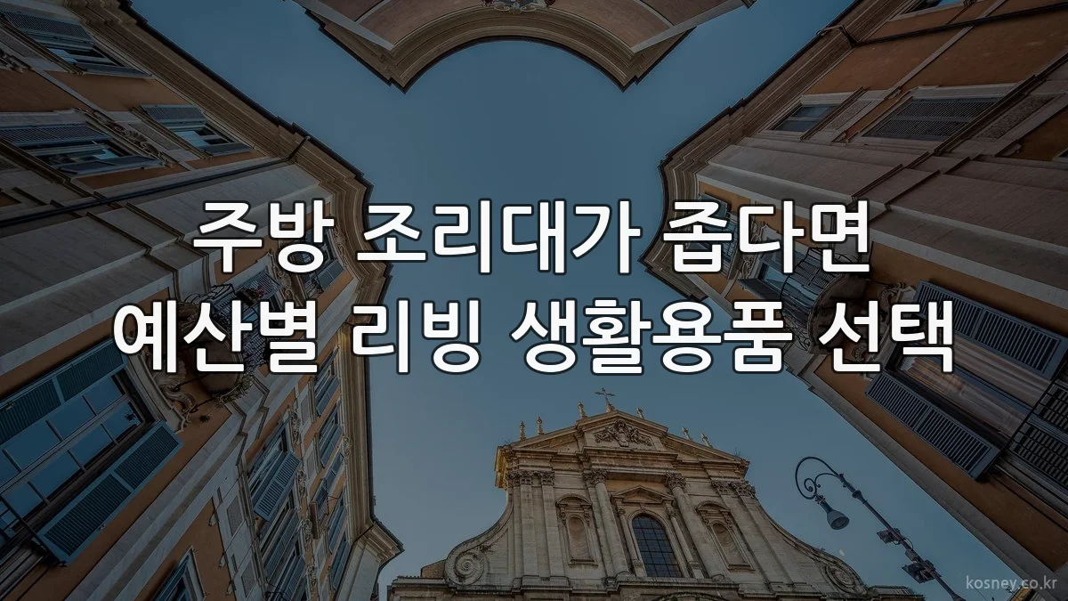 주방 조리대가 좁다면 예산별 리빙 생활용품 선택