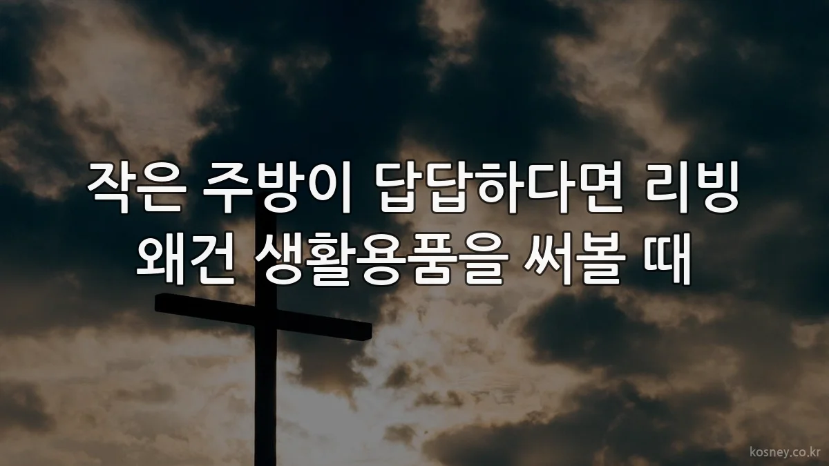 작은 주방이 답답하다면 리빙 왜건 생활용품을 써볼 때