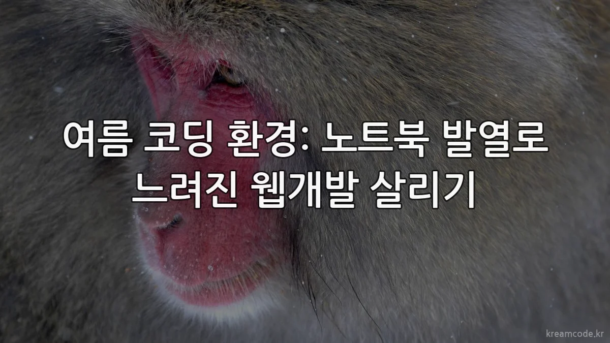 여름 코딩 환경: 노트북 발열로 느려진 웹개발 살리기