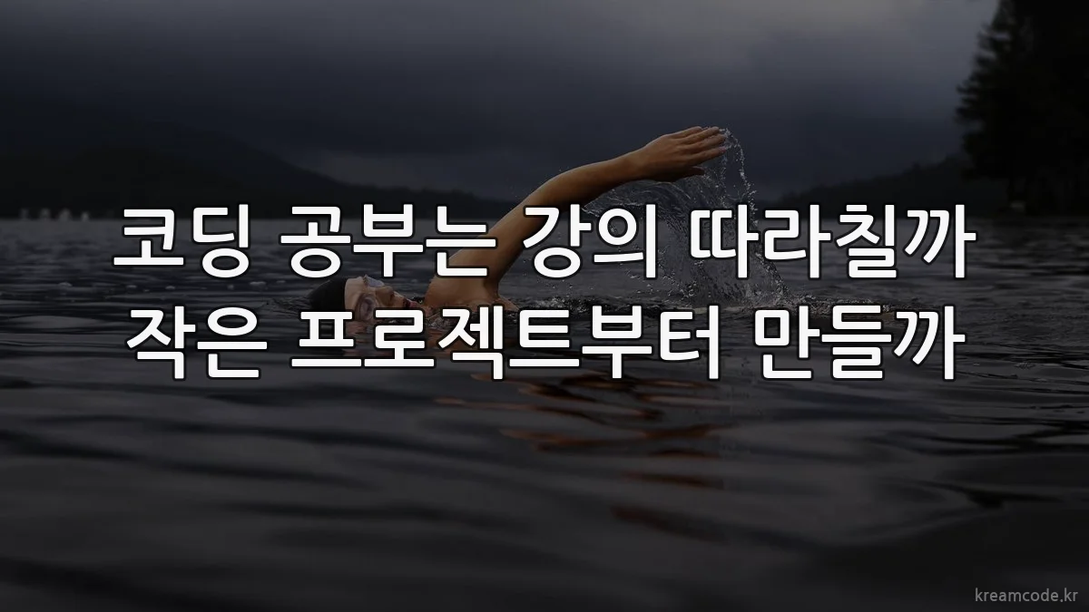 코딩 공부는 강의 따라칠까 작은 프로젝트부터 만들까