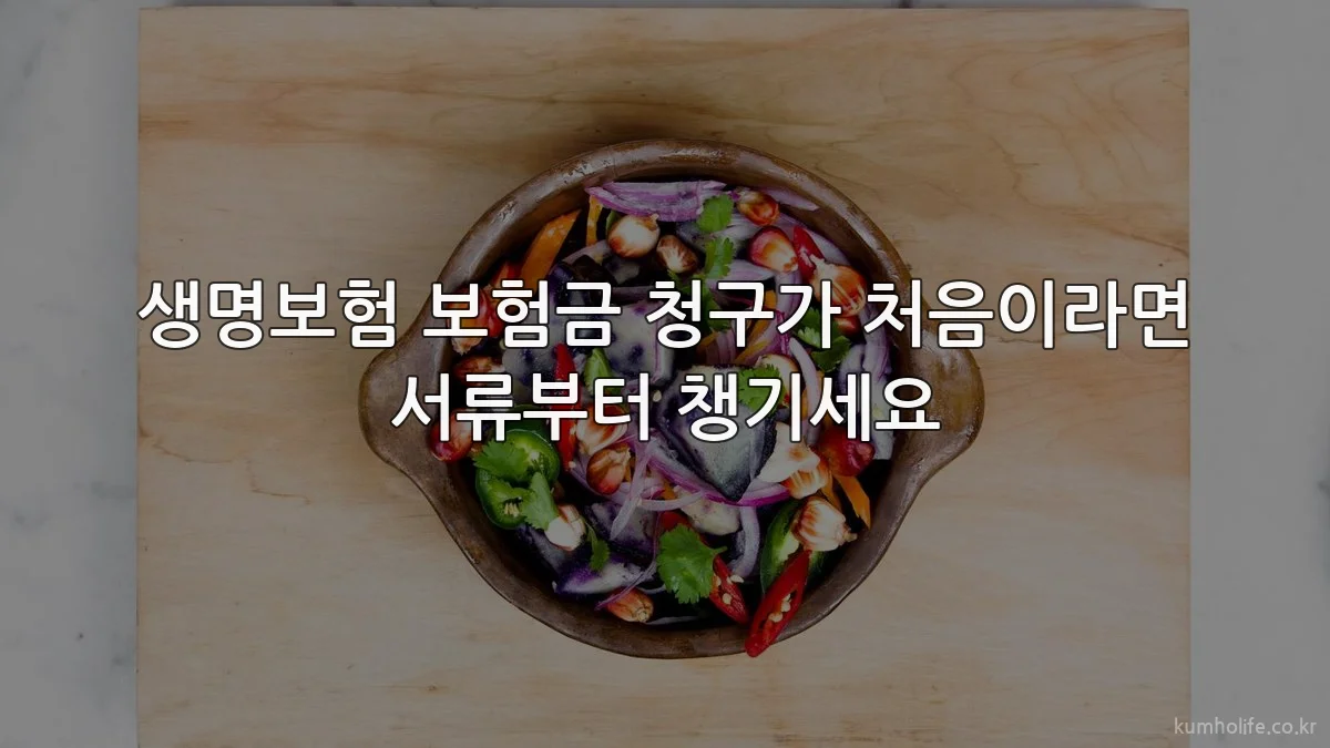 생명보험 보험금 청구가 처음이라면 서류부터 챙기세요