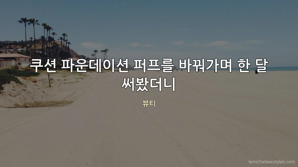 쿠션 파운데이션 퍼프를 바꿔가며 한 달 써봤더니