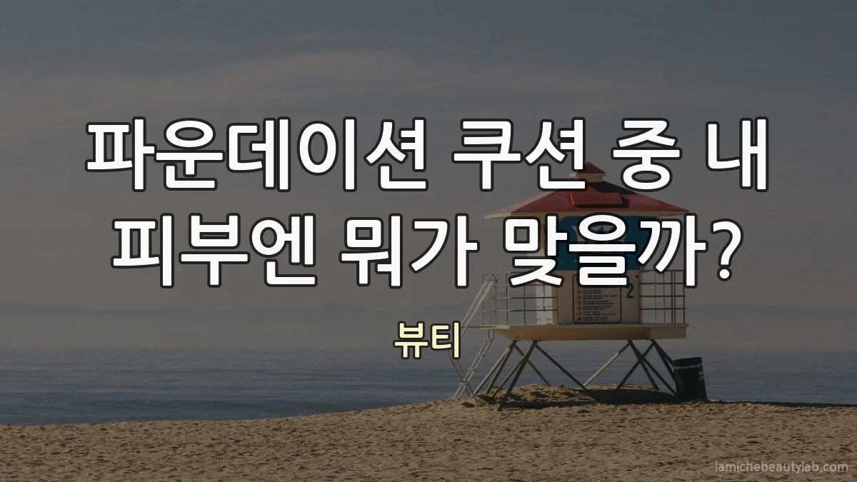 파운데이션 쿠션 중 내 피부엔 뭐가 맞을까?