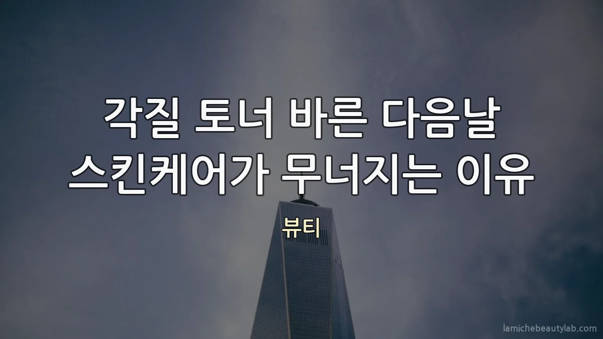 각질 토너 바른 다음날 스킨케어가 무너지는 이유