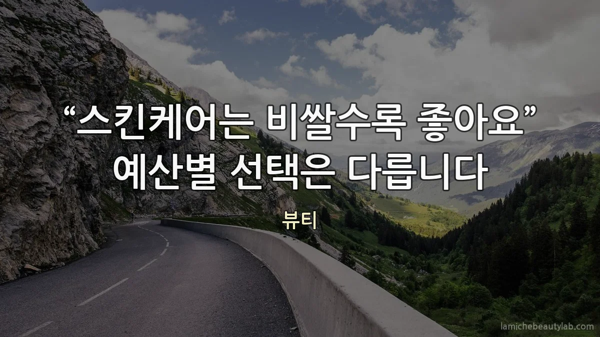 “스킨케어는 비쌀수록 좋아요” 예산별 선택은 다릅니다