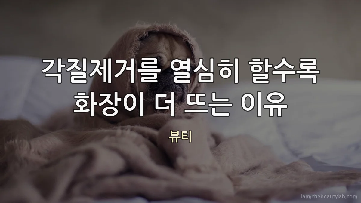 각질제거를 열심히 할수록 화장이 더 뜨는 이유