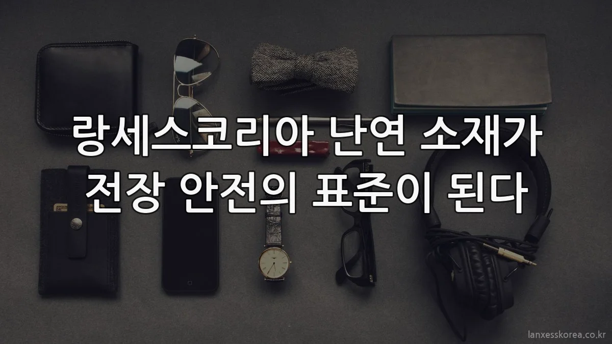 랑세스코리아 난연 소재가 전장 안전의 표준이 된다