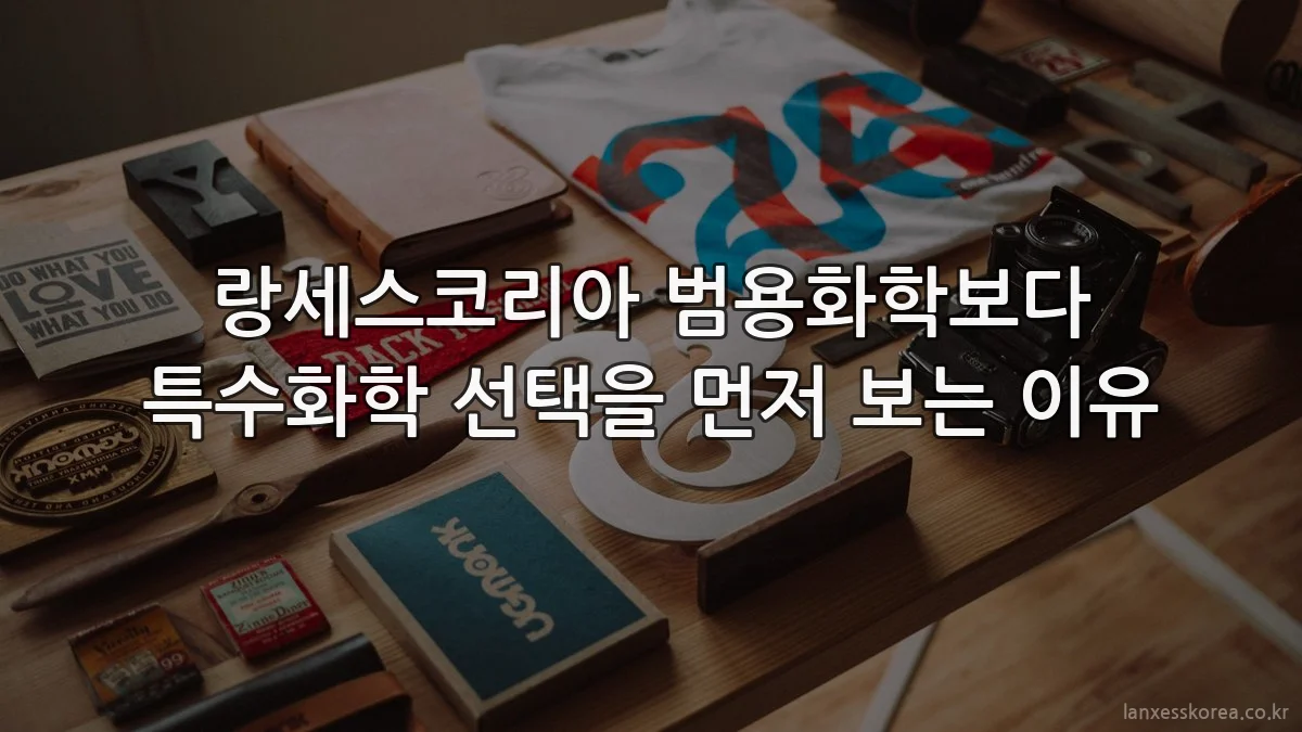 랑세스코리아 범용화학보다 특수화학 선택을 먼저 보는 이유
