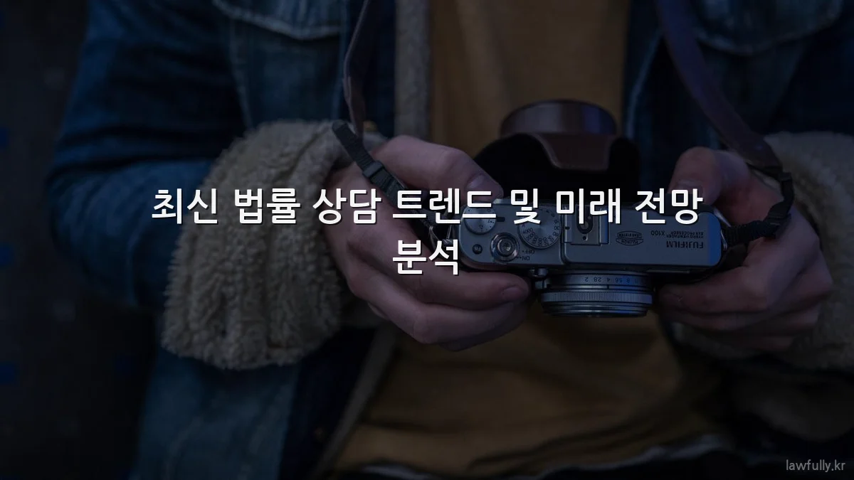 최신 법률 상담 트렌드 및 미래 전망 분석