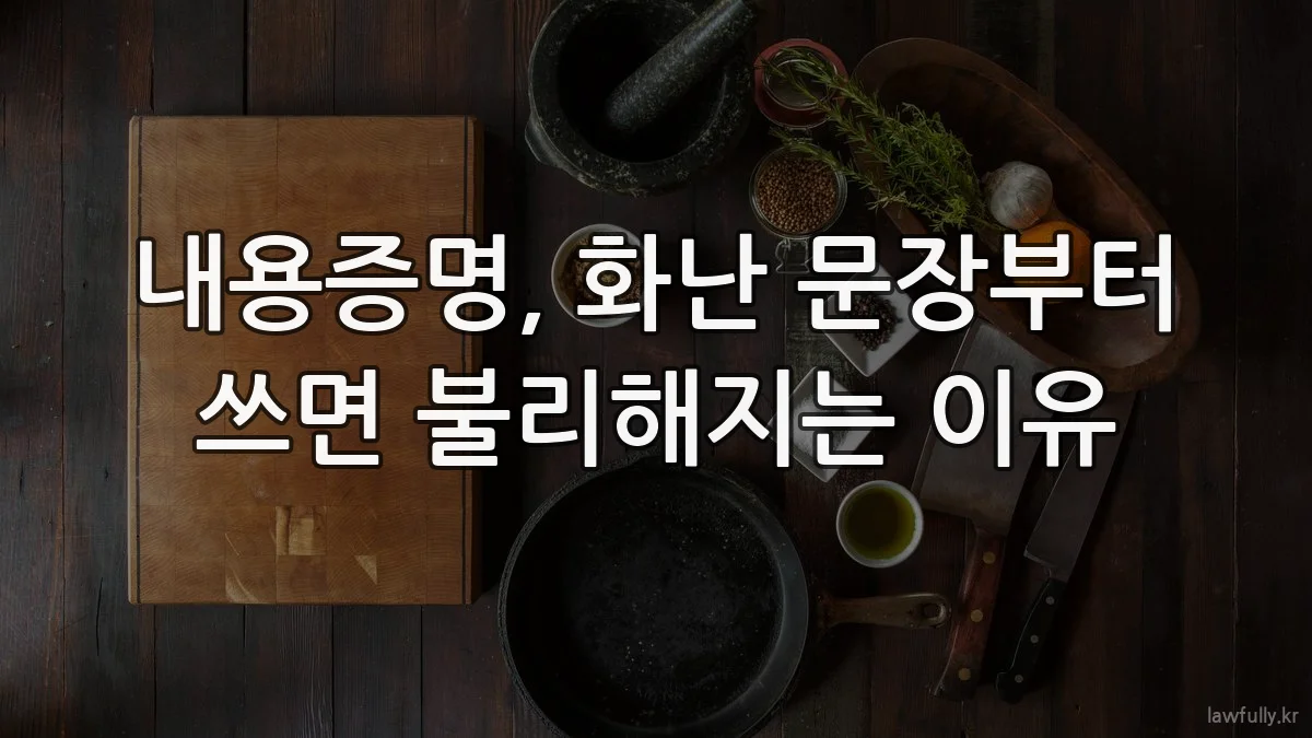 내용증명, 화난 문장부터 쓰면 불리해지는 이유