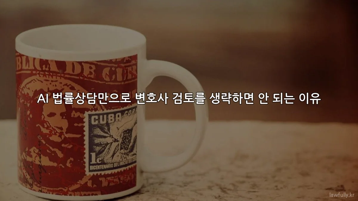 AI 법률상담만으로 변호사 검토를 생략하면 안 되는 이유