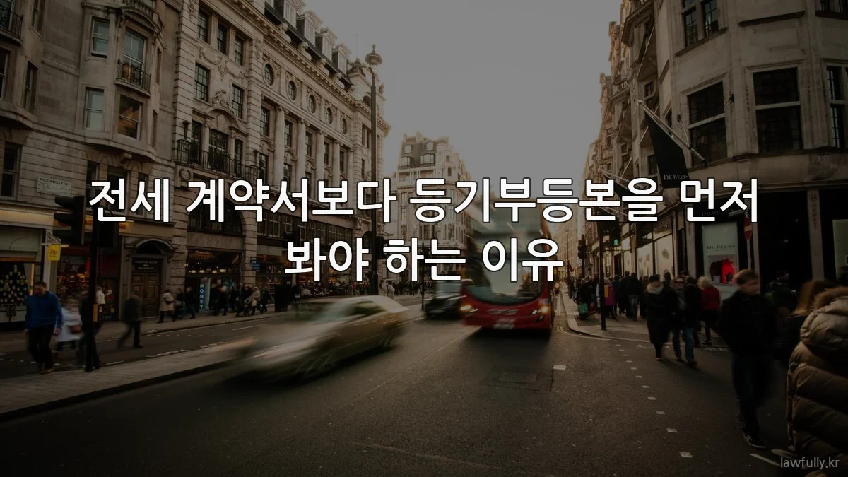 전세 계약서보다 등기부등본을 먼저 봐야 하는 이유