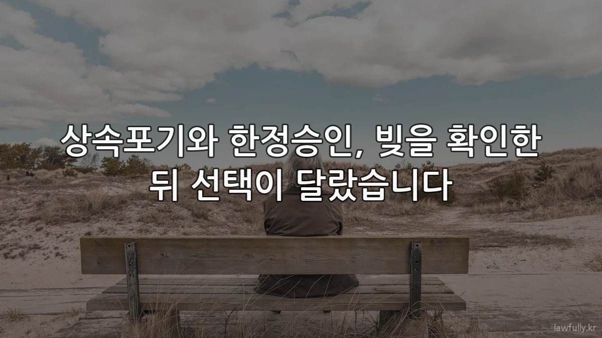 상속포기와 한정승인, 빚을 확인한 뒤 선택이 달랐습니다