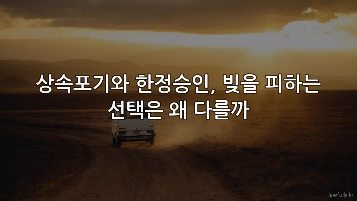상속포기와 한정승인, 빚을 피하는 선택은 왜 다를까