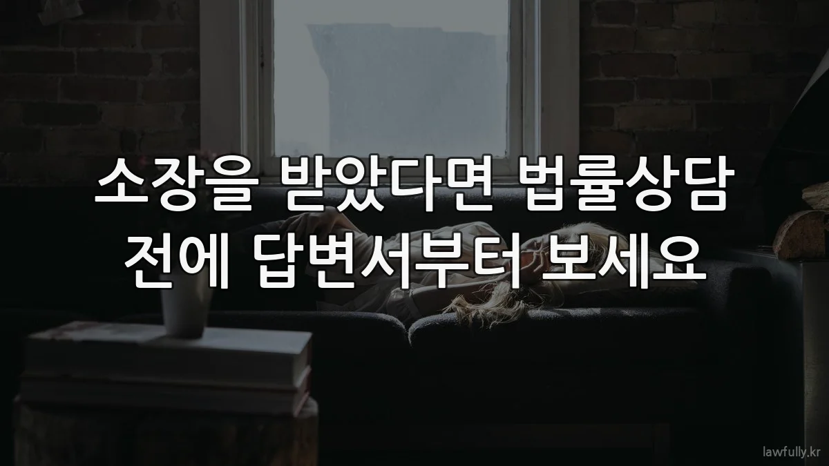 소장을 받았다면 법률상담 전에 답변서부터 보세요