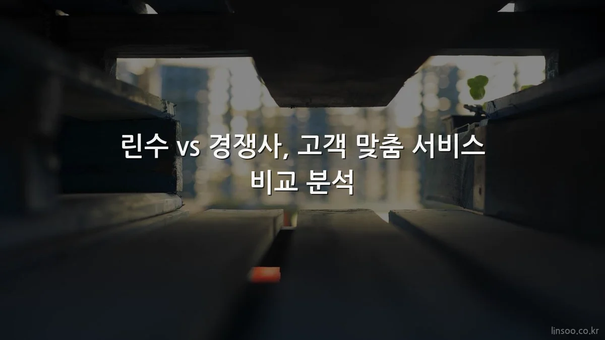 린수 vs 경쟁사, 고객 맞춤 서비스 비교 분석