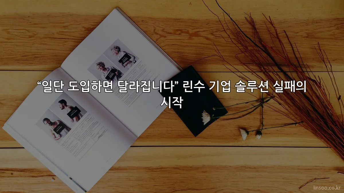 “일단 도입하면 달라집니다” 린수 기업 솔루션 실패의 시작