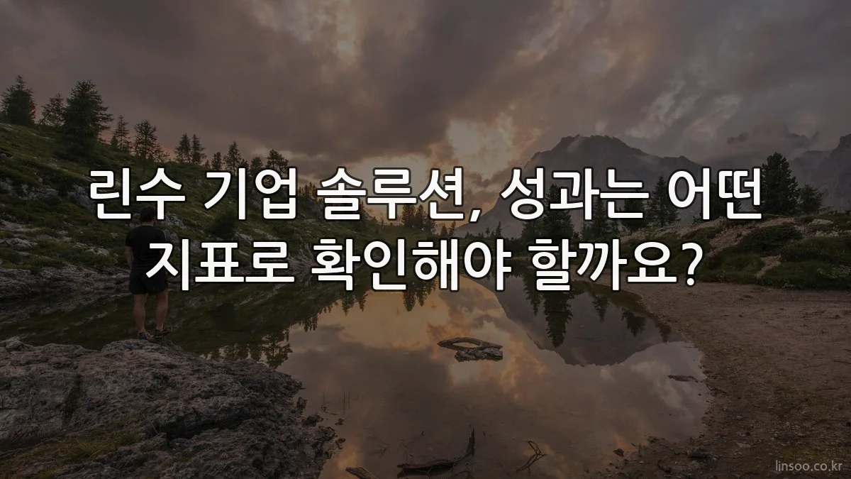 린수 기업 솔루션, 성과는 어떤 지표로 확인해야 할까요?