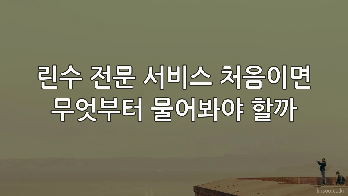 린수 전문 서비스 처음이면 무엇부터 물어봐야 할까
