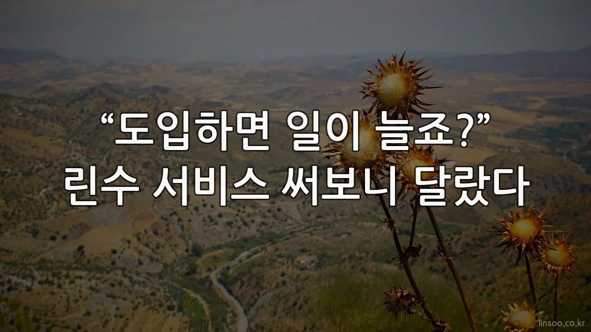 “도입하면 일이 늘죠?” 린수 서비스 써보니 달랐다