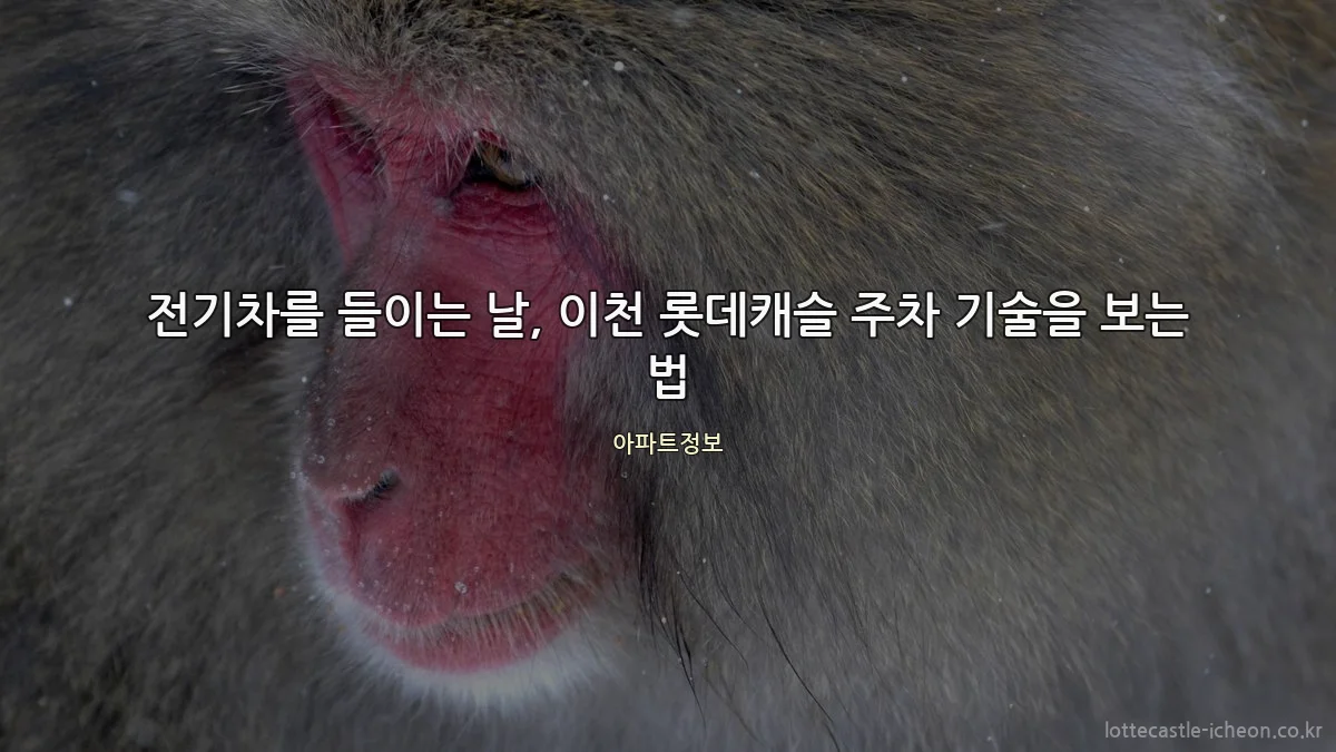 전기차를 들이는 날, 이천 롯데캐슬 주차 기술을 보는 법