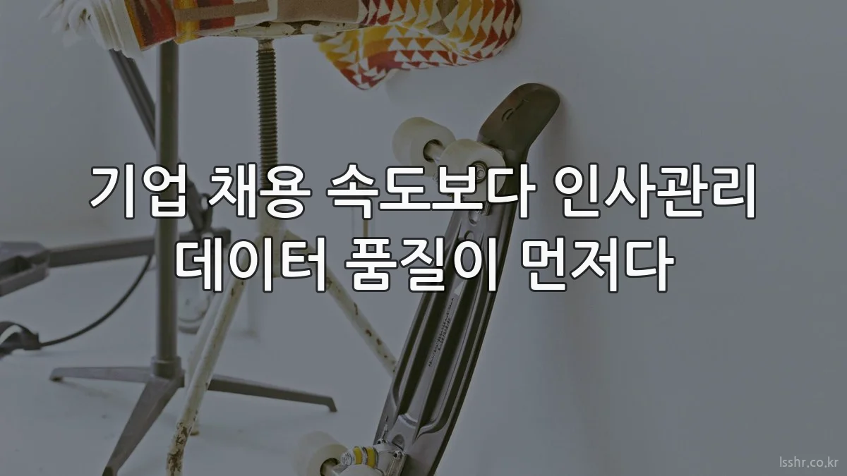 기업 채용 속도보다 인사관리 데이터 품질이 먼저다