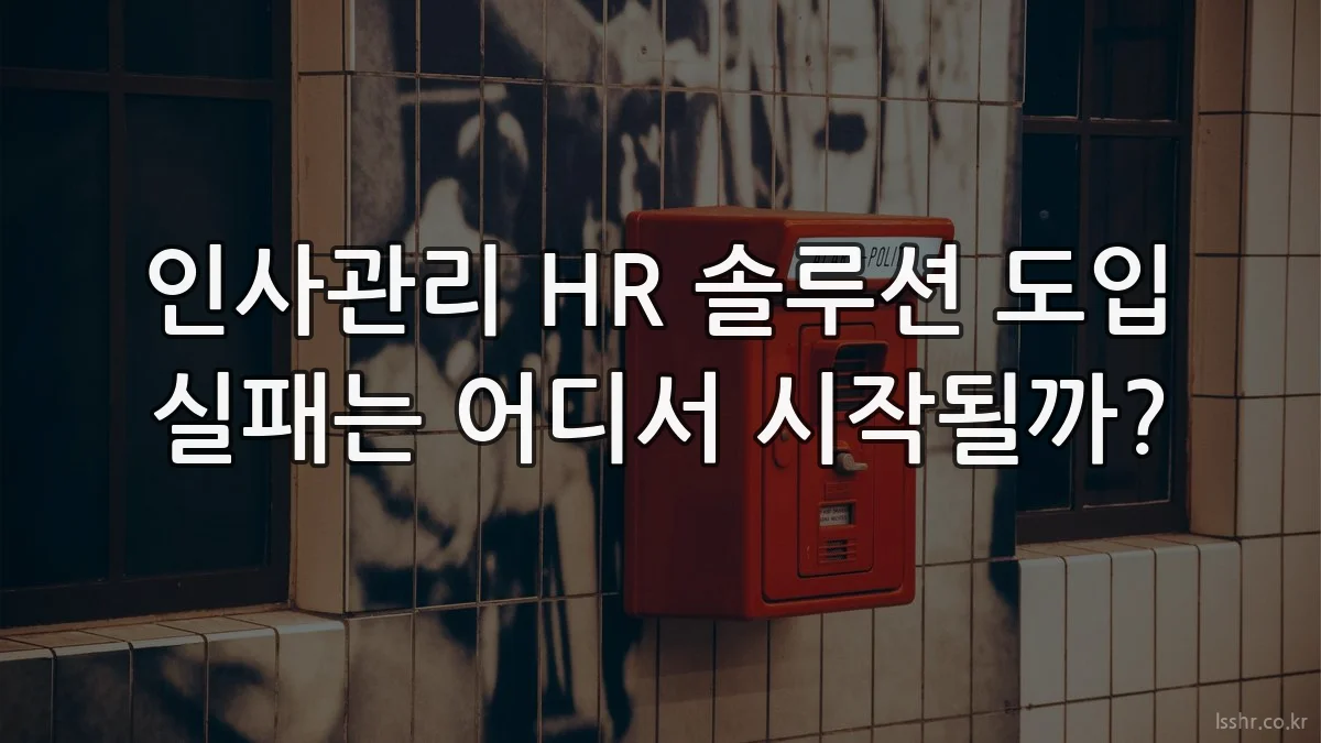 인사관리 HR 솔루션 도입 실패는 어디서 시작될까?