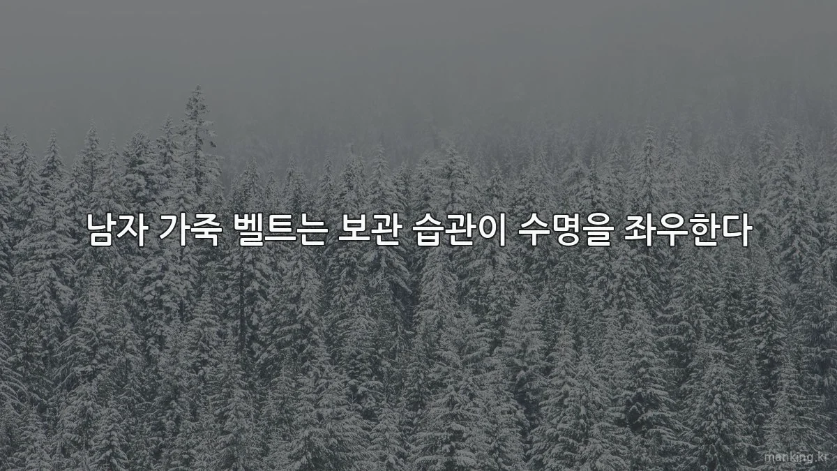 남자 가죽 벨트는 보관 습관이 수명을 좌우한다